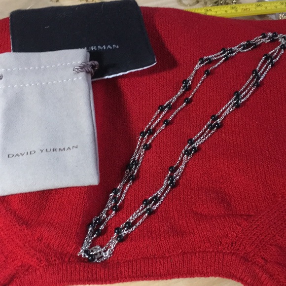 DAVID YURMAN Jewelry - DAVID YURMAN sterling chain w black onyx beads. DAVID YURMAN Jewelry - DAVID YURMAN sterling chain w black onyx beads.